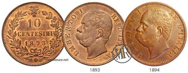 10 rare cents 1893 - 1894