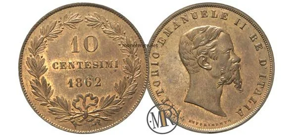 Rare 10 Centesimi Experiment 1862