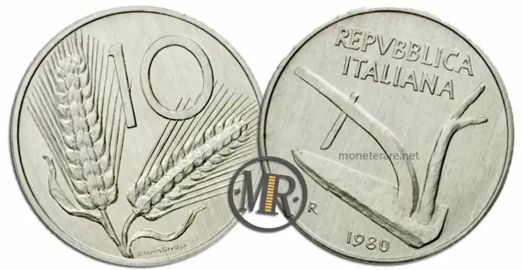 10 Lire Spiga with the value