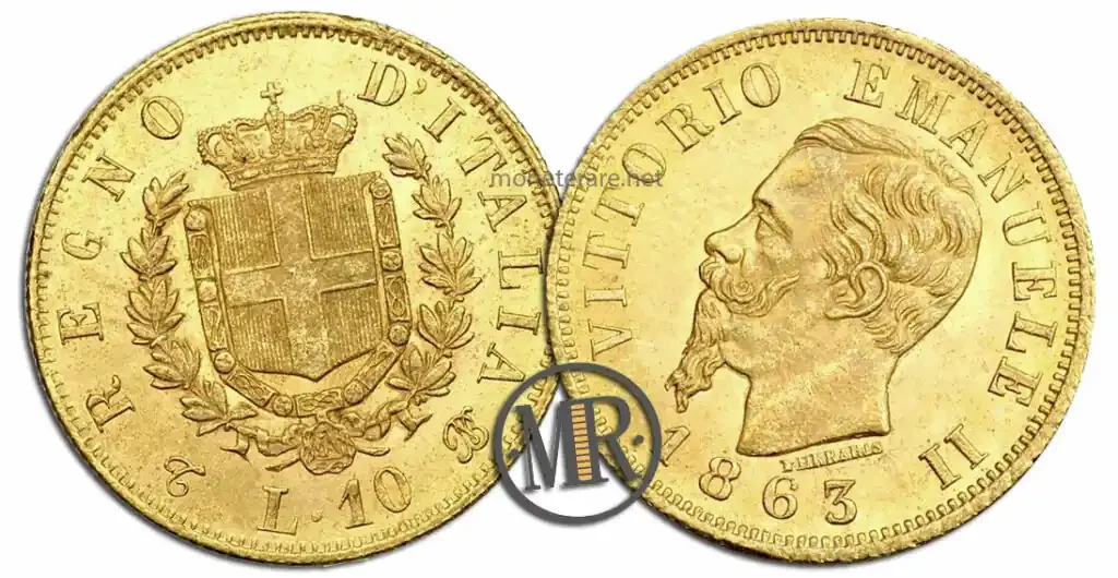 10 Lire Vittorio Emanuele II with value