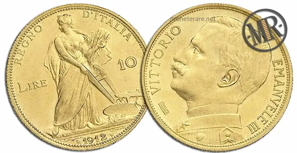 10 Lira Vittorio Emanuele III - Aratrice