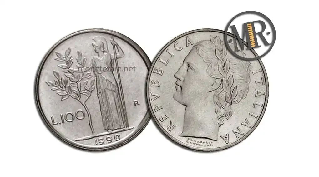 100 Lire Minerva Piccole - Secondo Tipo
