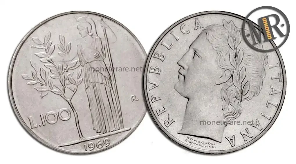 100 lire minerva value