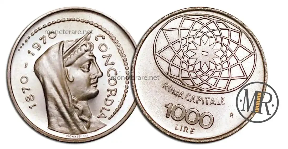 1000 Lire Rome Capital Silver