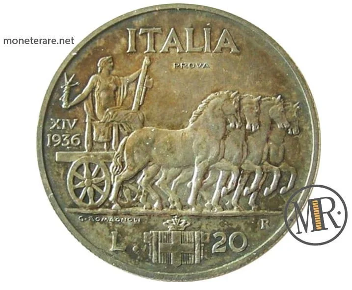 20 Lire Empire Quadriga Slow - PROOF