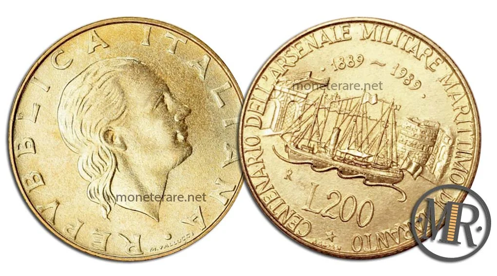 200 lire 1989 Arsenal of Taranto