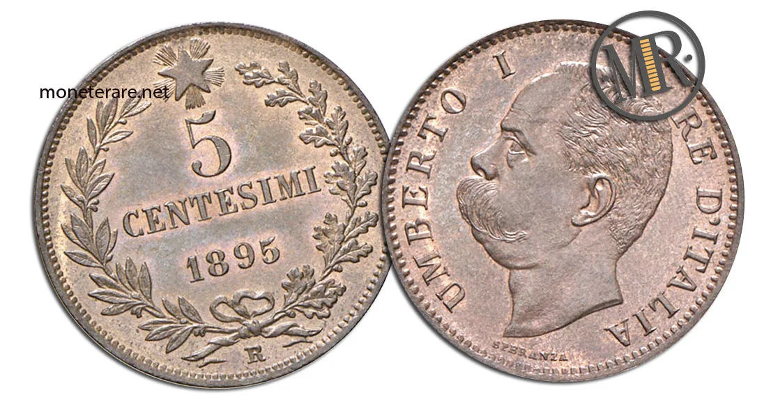 5 Centesimi Umberto I - rare coin value