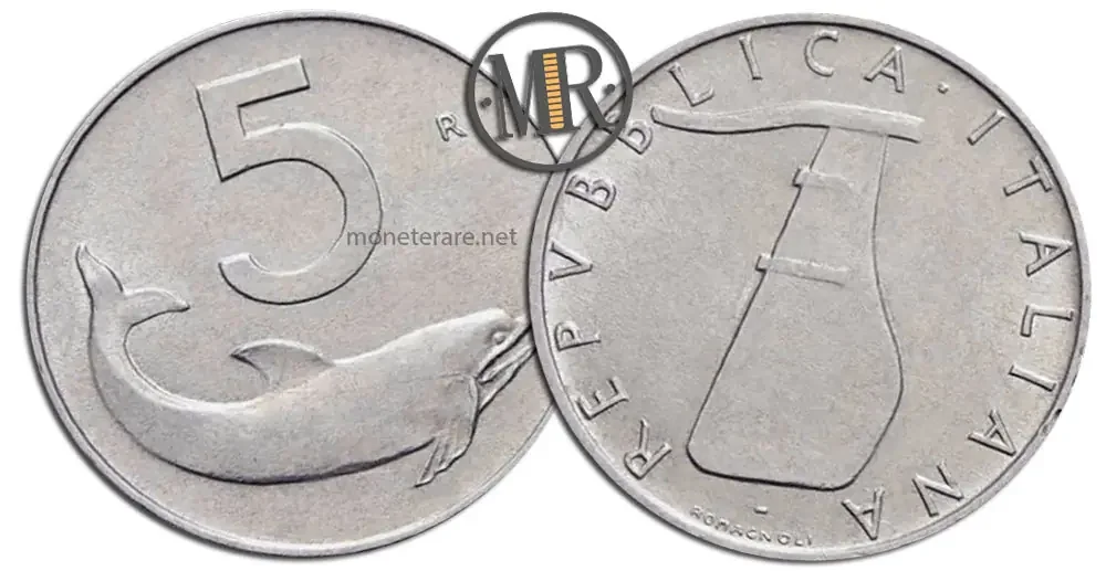 5 Lire Italian Republic Dolphin 5 Lire value