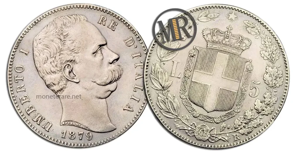 5 lire umberto I rare coin value
