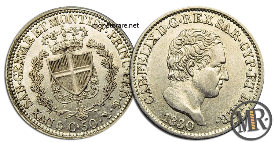 50 Cents Lira Carlo Felice
