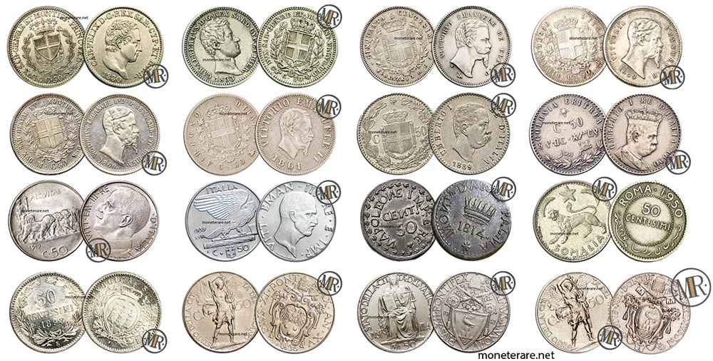 50 Cents Lira all coins with value