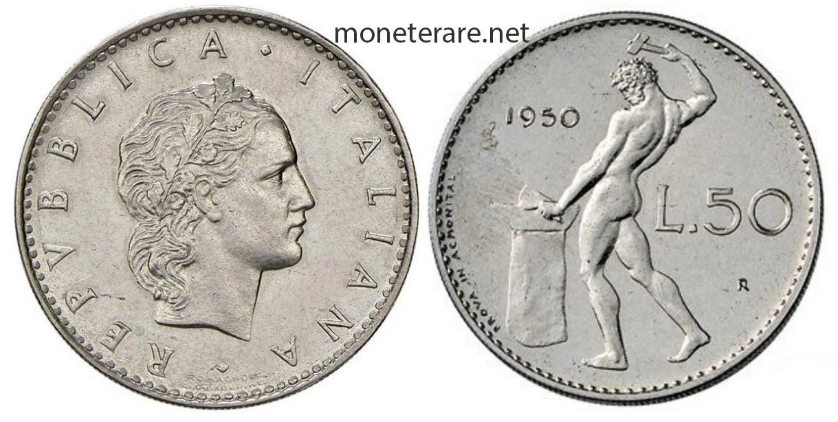 50 Lire Vulcano 1950 PROOF coin