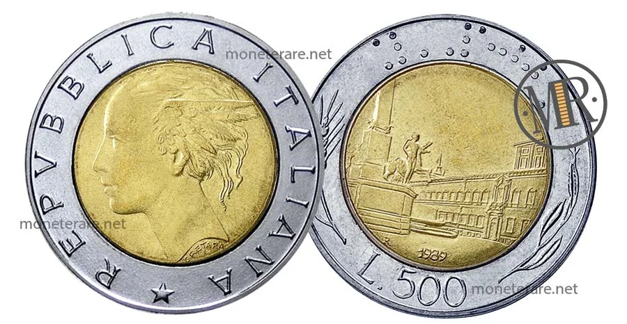 500 Lire Bimetalliche Italia Quirinale