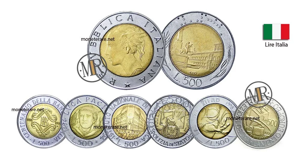 500 Italian Bimetallic Lire