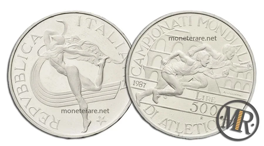 Athletics 500 Lire Commemorative Silver