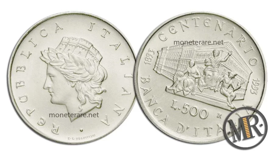 Bank of Italy 500 Lire Commemorative Silver
