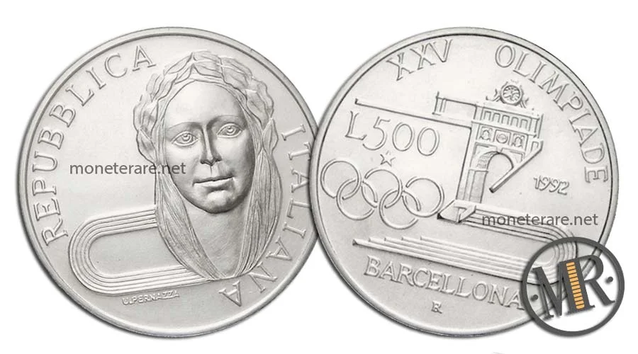 Barcelona 500 Lire Commemorative Silver