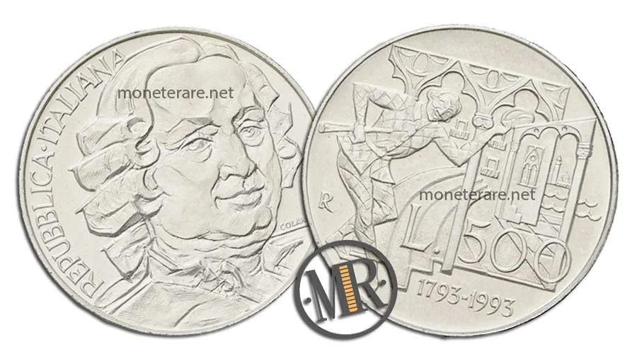 Carlo Goldoni 500 Lire Commemorative Silver