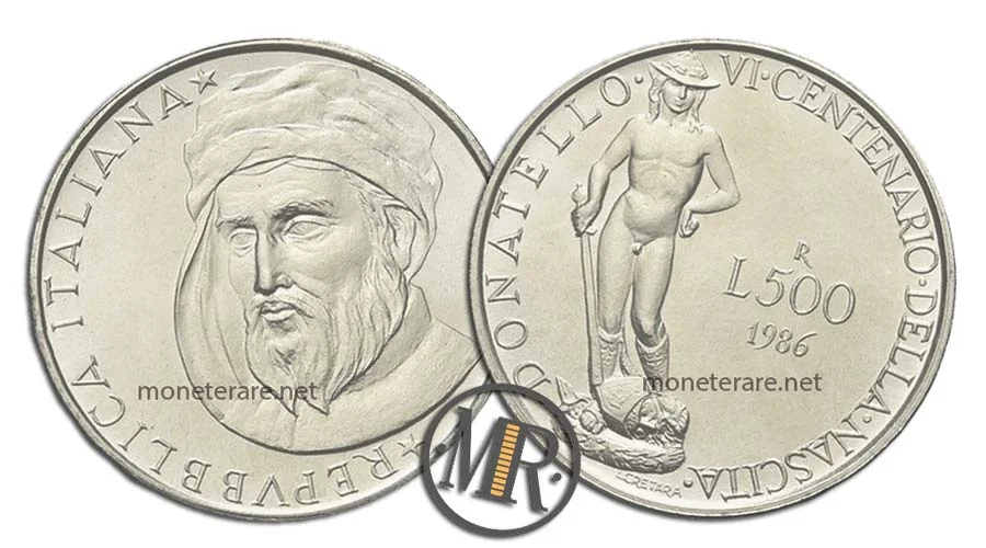 Donatello 500 Lire Commemorative Silver