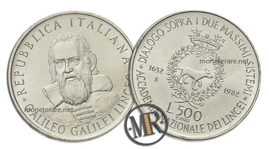 Galileo Galilei 500 Lire Commemorative Silver