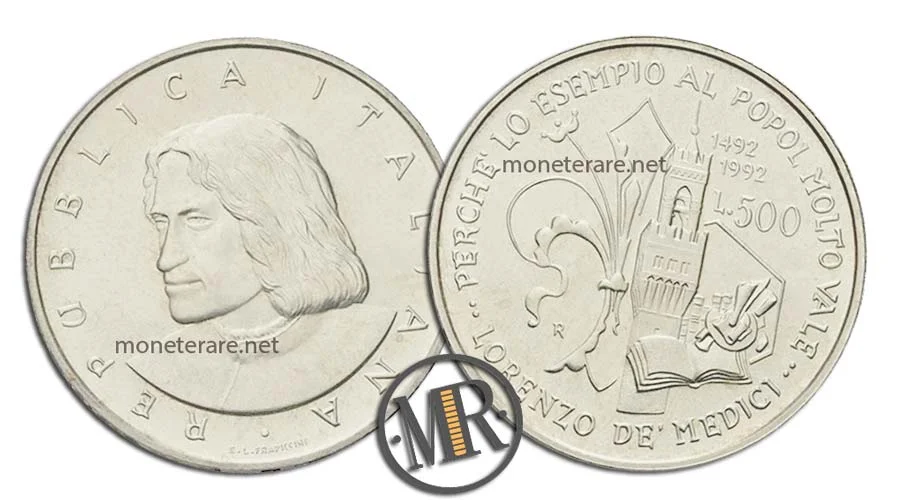Lorenzo de Medici 500 Lire Commemorative Silver