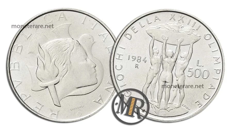 Los Angeles 500 Lire Commemorative Silver