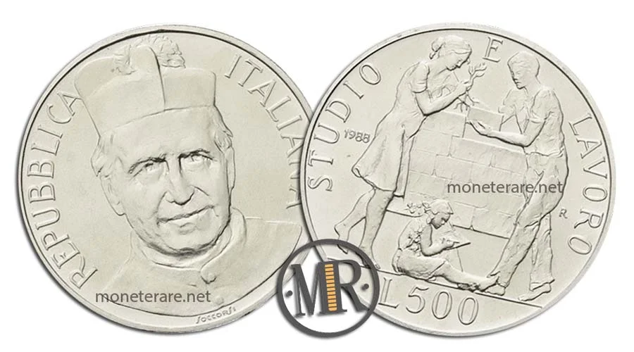 Saint John Bosco 500 Lire Commemorative Silver