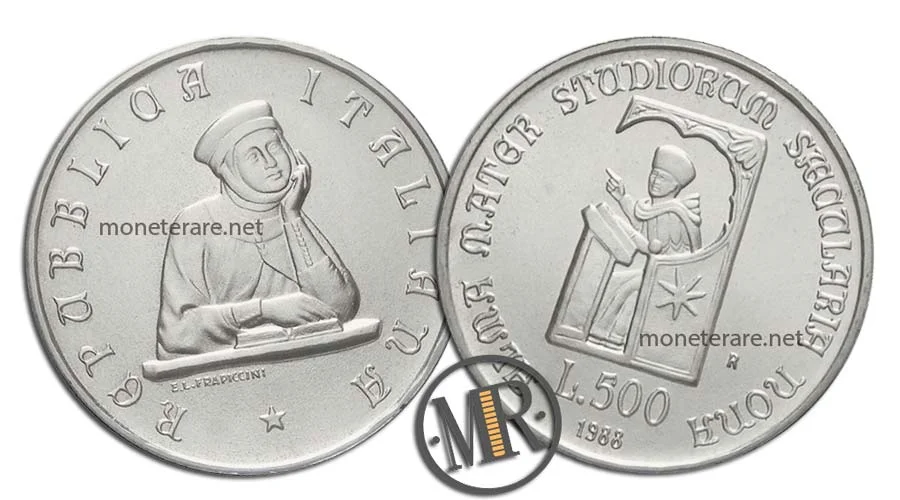 University of Bologna 500 Lire Commemorative Silver