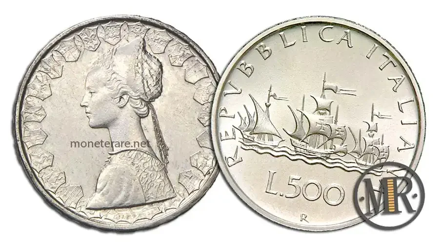 500 Silver Lire Caravelle with value