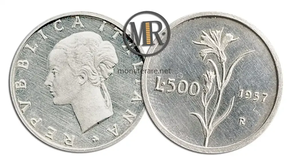 500 Lire Silver GAROFANO - Project 1957