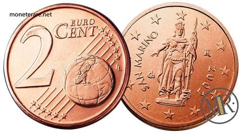 2 Euro Cents of the Republic of San Marino First Series