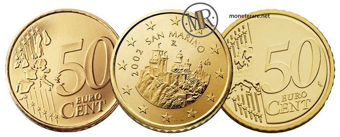 50 Cents Euro of the Republic of San Marino First and Second Series