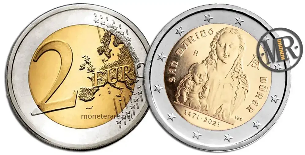 2 Euro rare San Marino 2021 Albrecht Dürer