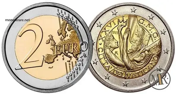 2 Euro Commemorative Vatican 2011 Madrid