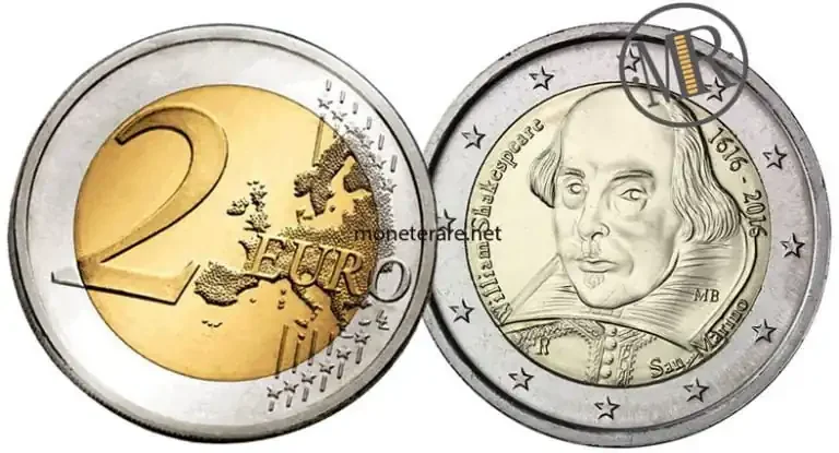 2 euro rare 2016 Shakespeare