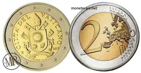 2 euro rare Vatican fifth series 2017