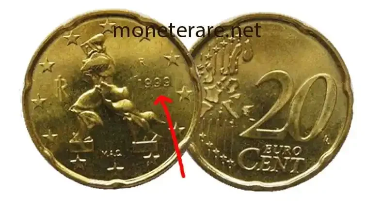 20 cents 1999 minting error