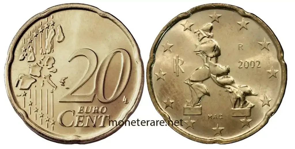 20 Cents coin Italy Boccioni