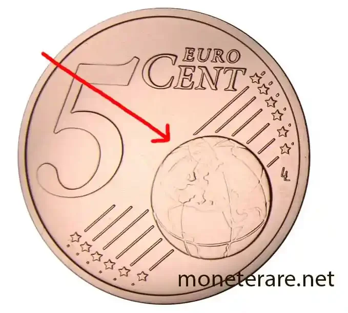 5 cent coin with a