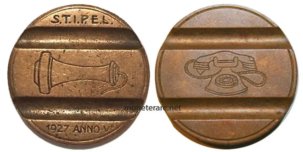 1927 STIPEL Telephone Token in the Italian coin catalog
