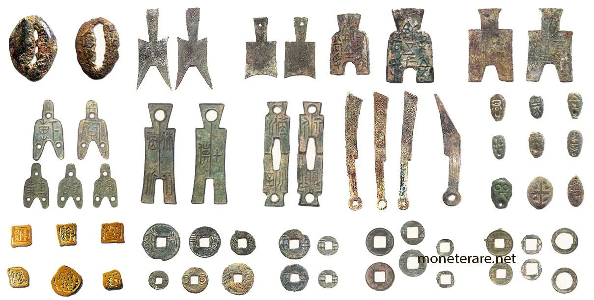 Chinese currency through the millennia of history.
