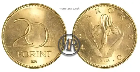 Hungarian 20 forint coin (20 Hungarian florins) 2013