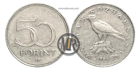 Hungarian 50 forint coin (50 Hungarian florins) 2004