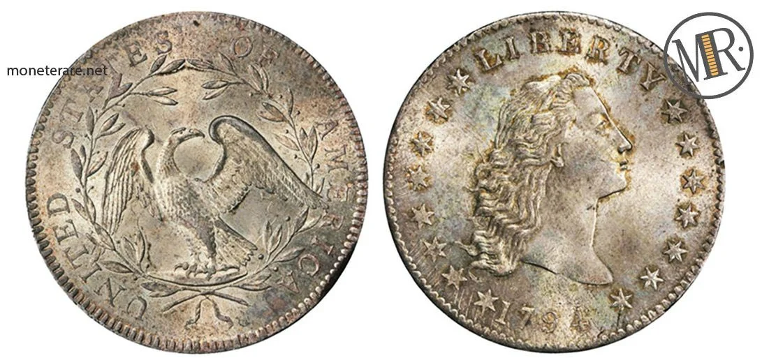1 dollar 1794 Flowing Hair