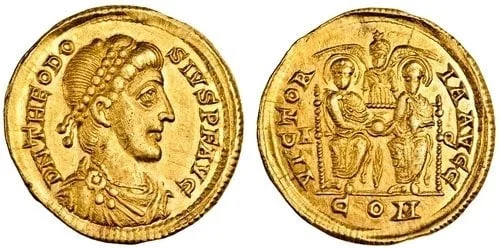 imperial roman coins emperor theodosius