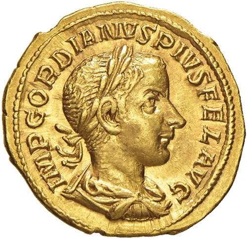 Roman coins Aureus Gordian