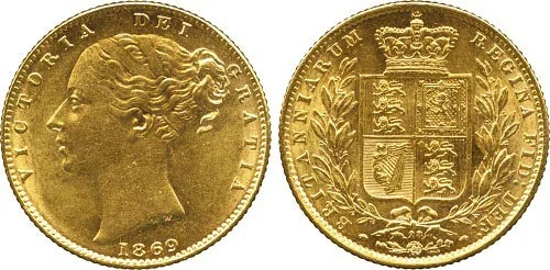 gold sovereign 1869