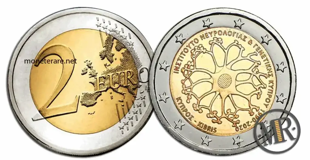 2 Euro Commemorative Cyprus 2020 Neurology and Genetics