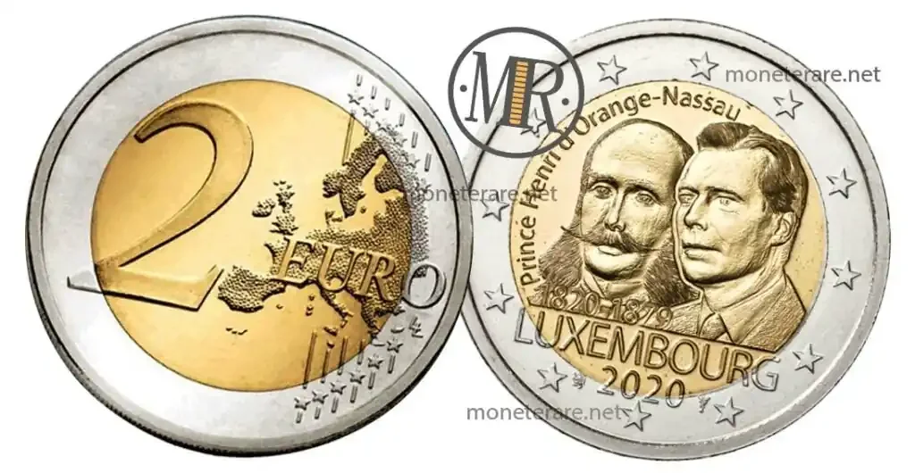 2 Euro Commemorative Luxembourg 2020 200 Years Prince Henri Orange-Nassau