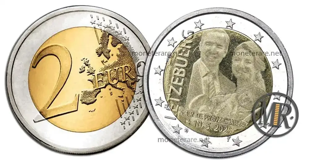 2 Euro Commemorative Luxembourg 2020 Prince Charles Hologram